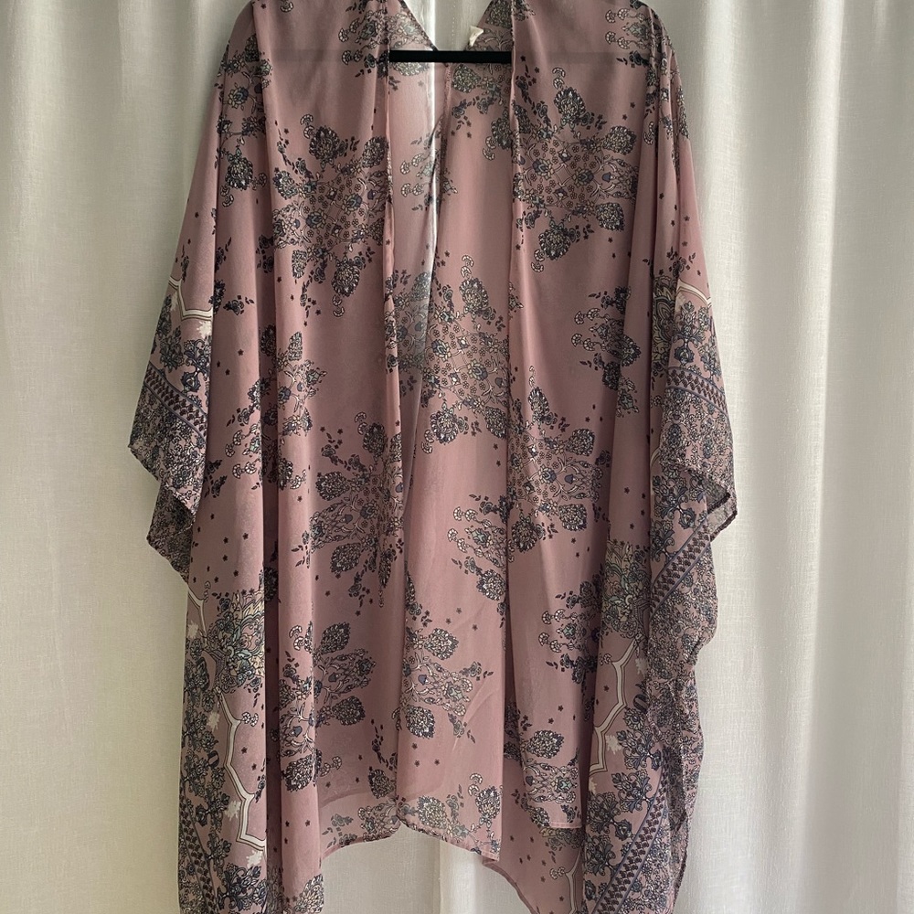 Pink Blush Floral Kimono